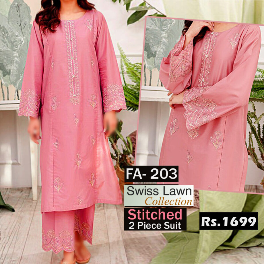 STITCHED 2 piece DRESS FA- 203