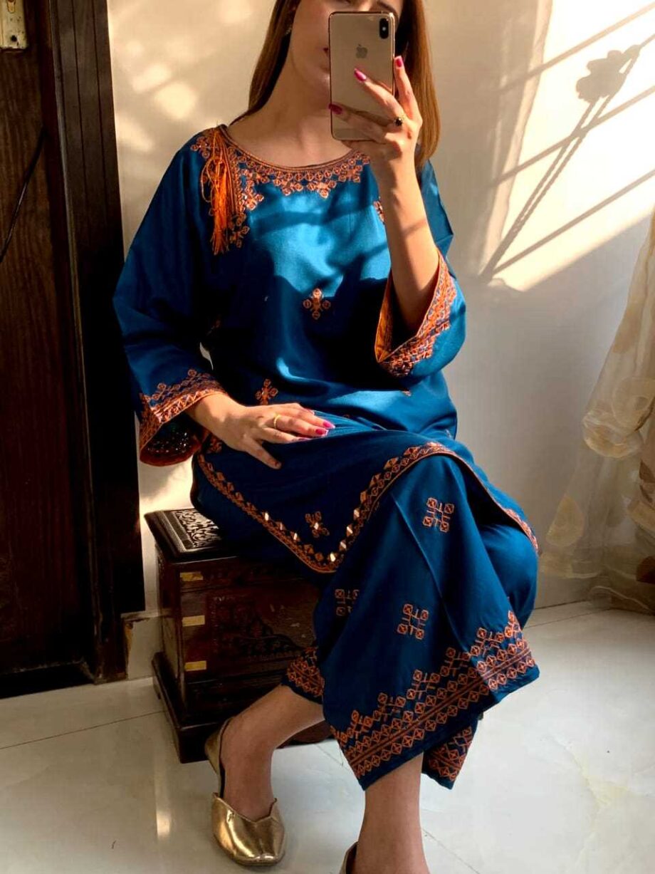 STITCHED 2 piece DRESS FA- 228 C-ferozi