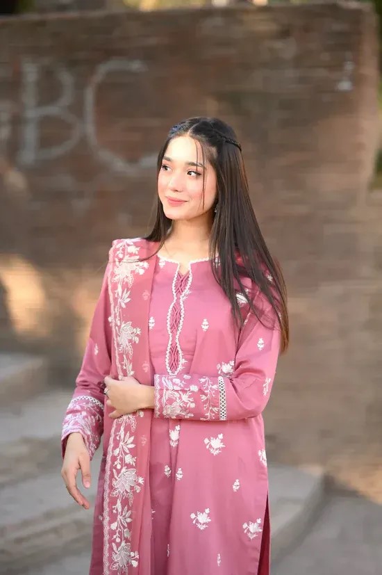 STITCHED 3 piece DRESS FA- 242