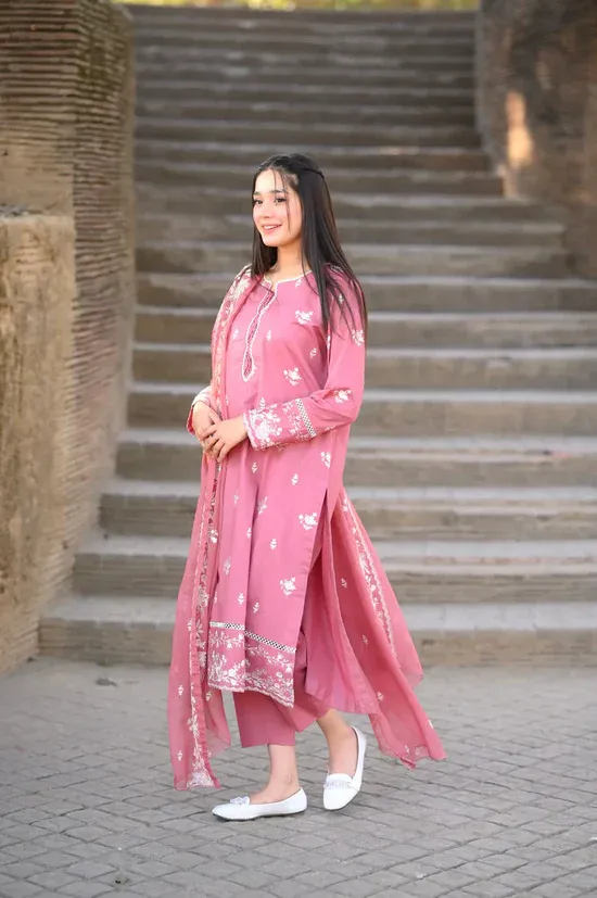 STITCHED 3 piece DRESS FA- 242